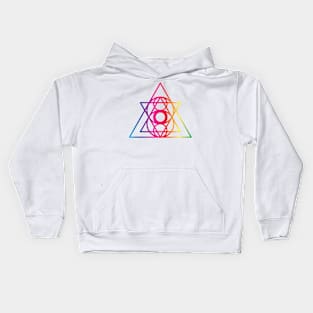 Pyramid Eye Geometry Kids Hoodie